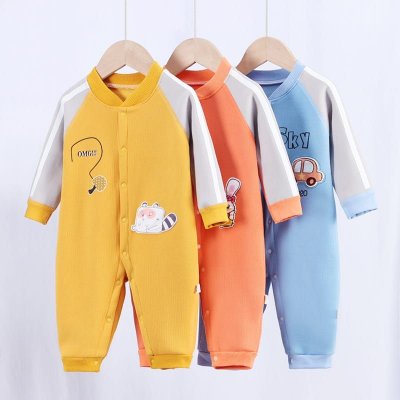 Kids Long-sleeves Single-breasted Jumpsuit