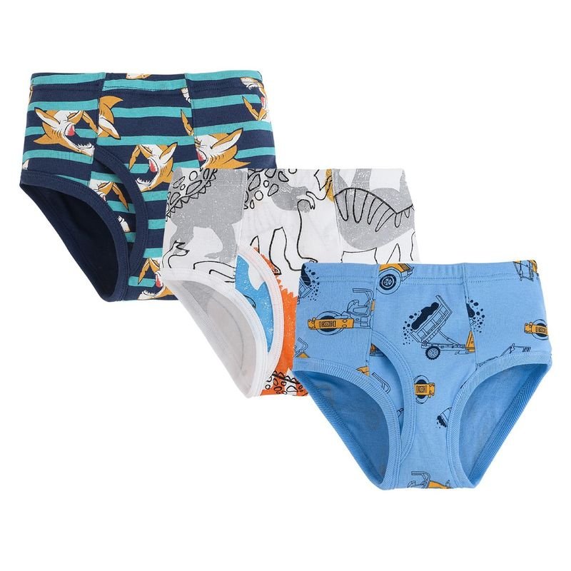 Kids Toddler Boys Cute Cartoon Stripe Dinosaur Print Cotton Briefs