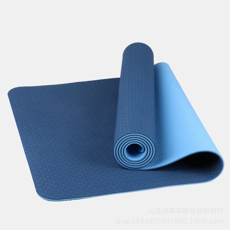 6Mm Double Layer Yoga Mat Tpe Two Color Fitness Exercise Mat