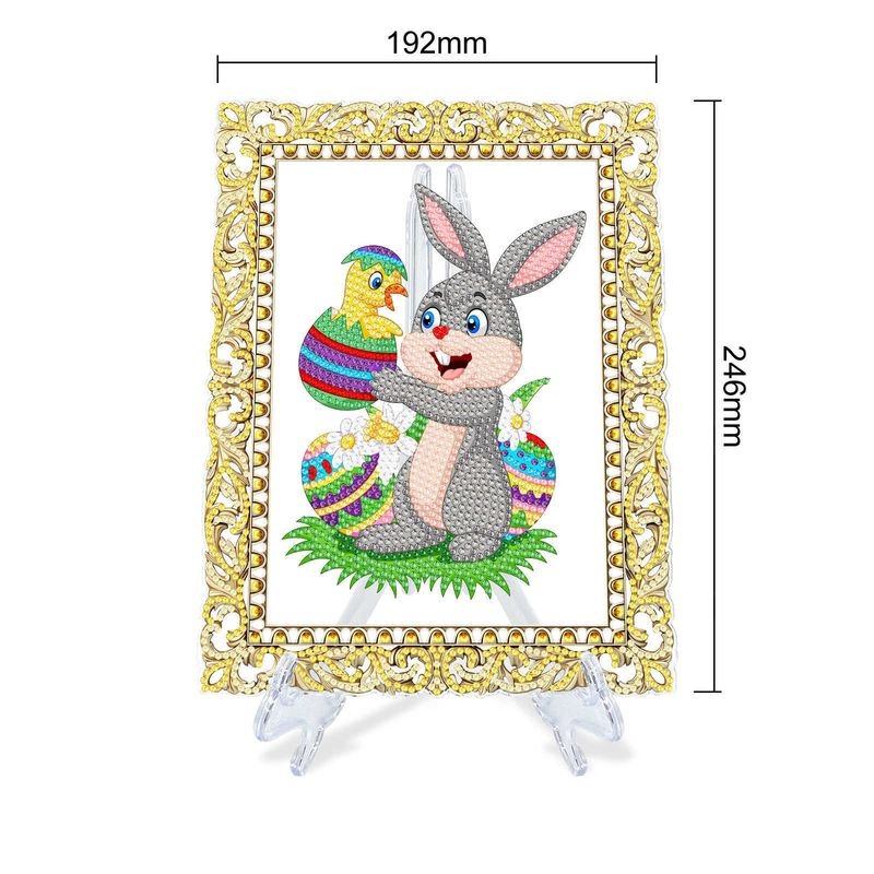 Desktop Decoration Handmade DIY Rabbit Dinosaur Photo Frame Diamond Painting