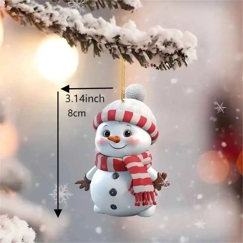 Christmas Decoration Cute Cartoon Snowman Pendant