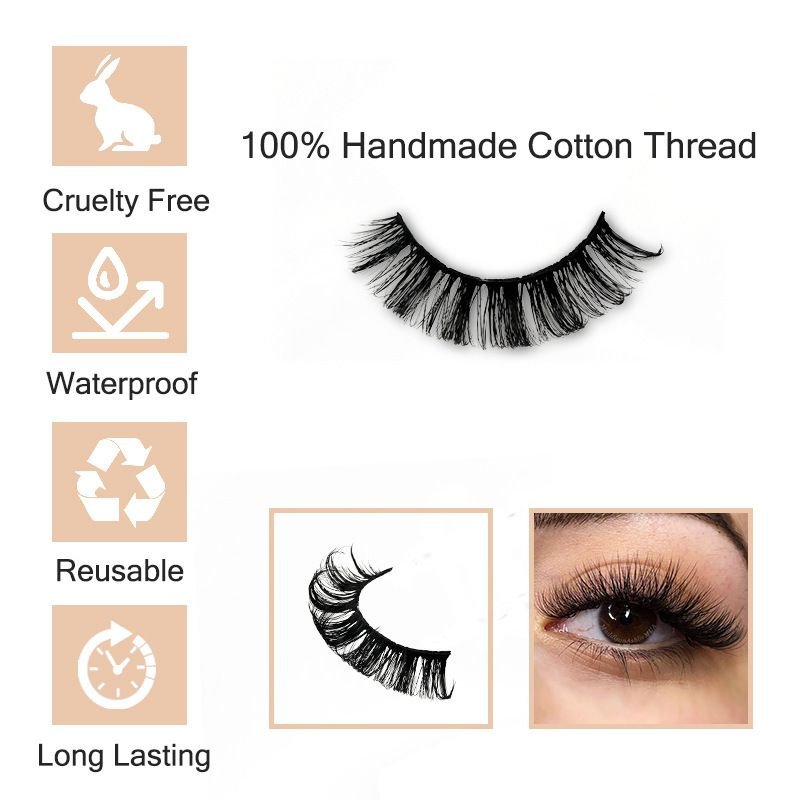 Women Fashion Thick Curled False Eyelashes