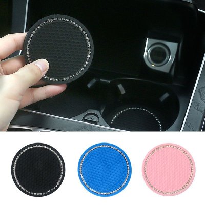 Car Rhinestone Cup Mat Universal Creative Cute Storage Car Anti-Slip Mat