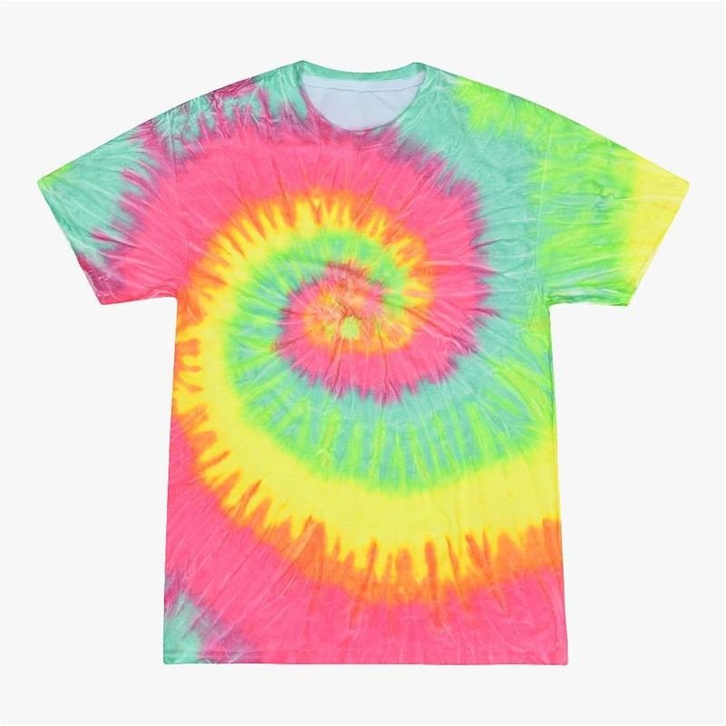 Mardi Gras Tie-Dye Printed Short-Sleeved Men Multicolor Series Fashion 3 T-Shirt