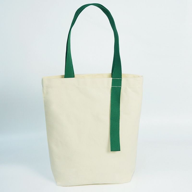 Custom Logo Simple Multicolor Ribbon Canvas Tote Bag