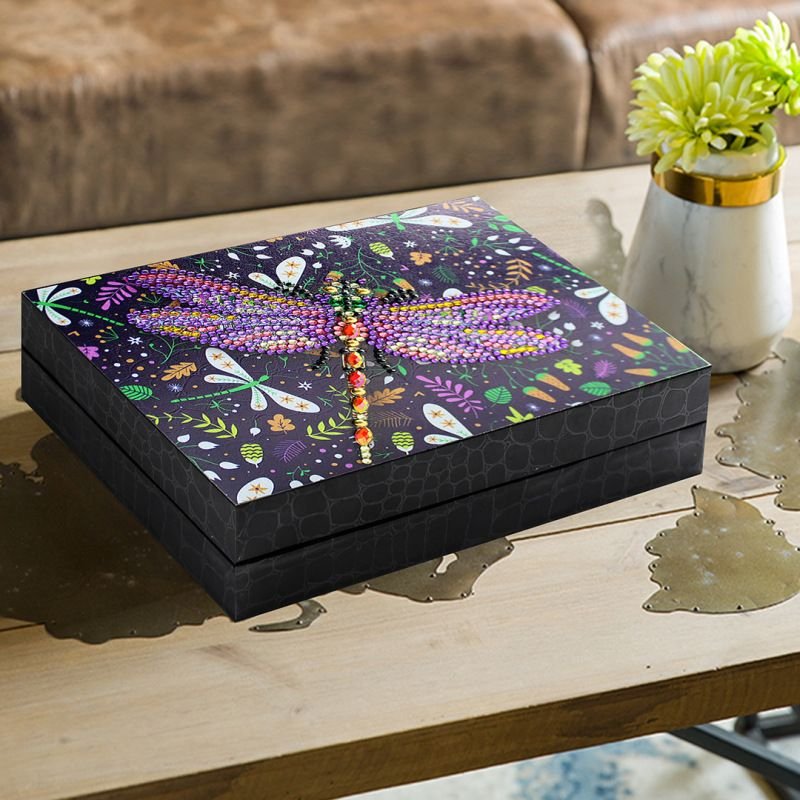 Handmade DIY Butterfly Floral 5D Diamond Painting Painting Cross Stitch Jewelry Storage Box