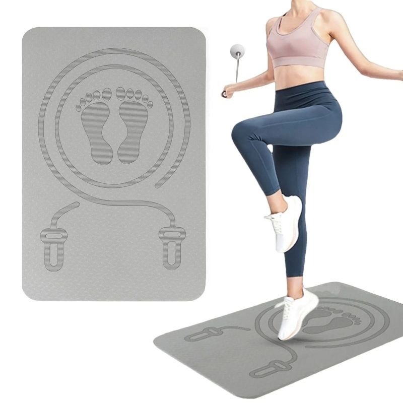 Square Rope Skipping Mat Shock Absorption Sound Insulation Silent Board Yoga Mat