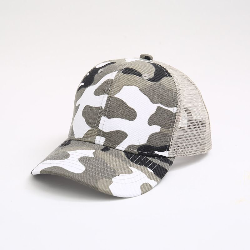 Neutral Simple Camouflage Mesh Cap Sunscreen Cap