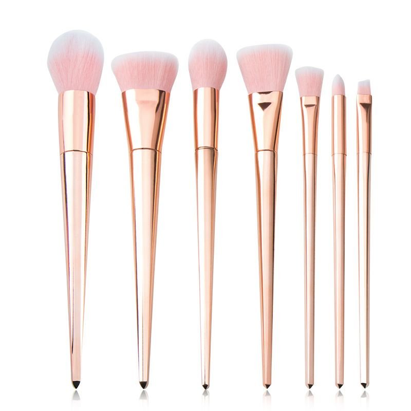 7Pcs Gradient Color Handle Makeup Brushes Set