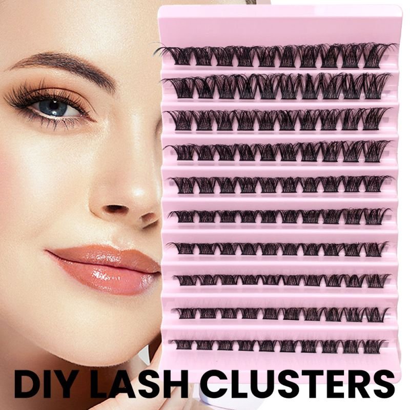 Women Simple 10-Row Mixed Single Cluster Segmented False Eyelashes