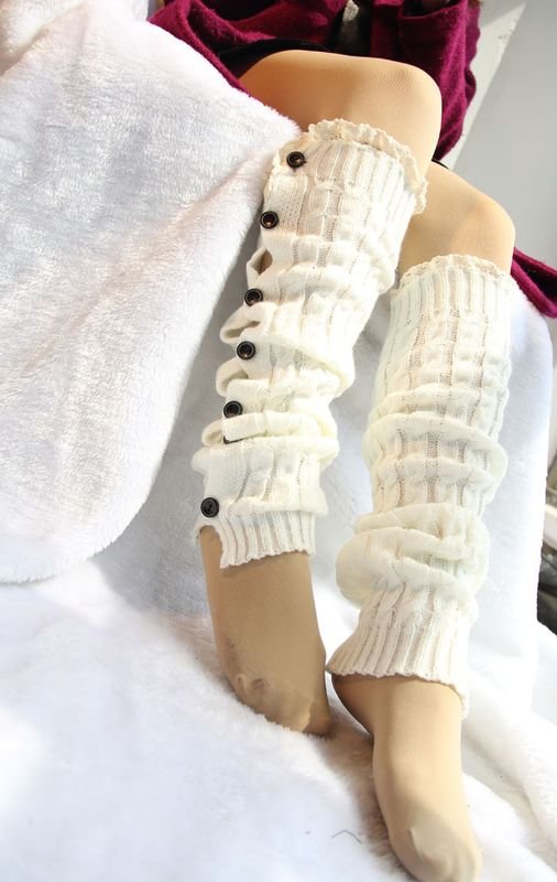 Autumn And Winter Women Fashion Warm Knitted Wool Leg Warmer