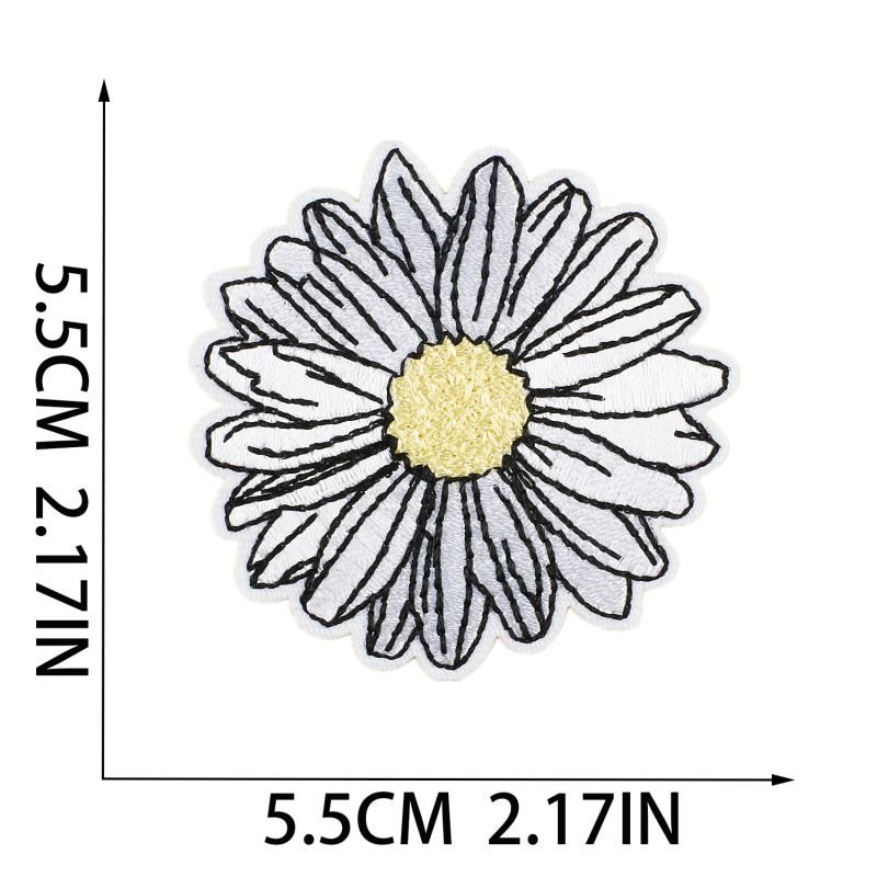 Fashion Flower Embroidered Cloth Sticker Hot-Melt Adhesive Patch