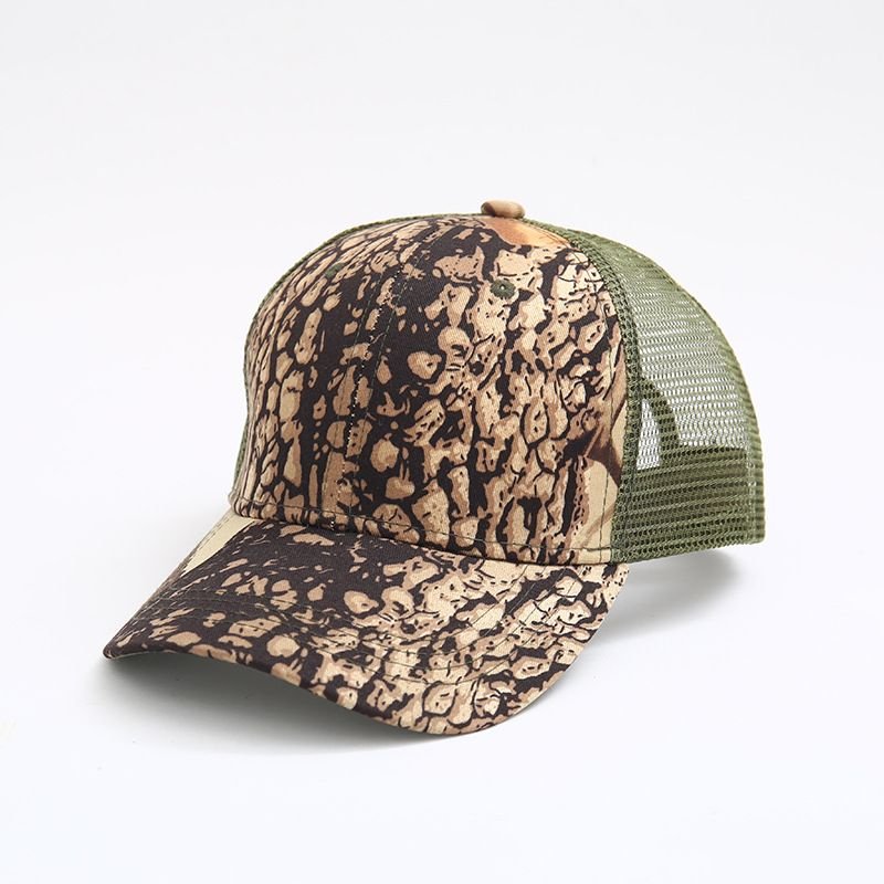 Neutral Simple Camouflage Mesh Cap Sunscreen Cap