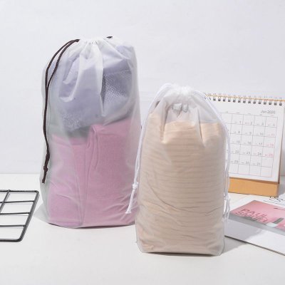 PE Blank Matte Solid Color Drawstring Clothing Storage Packaging Bag